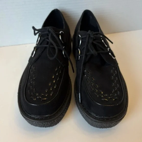 Mudd Black Platform Chunky Lace Up Women’s Shoes, Size 7.5 M - Picture 3 of 10